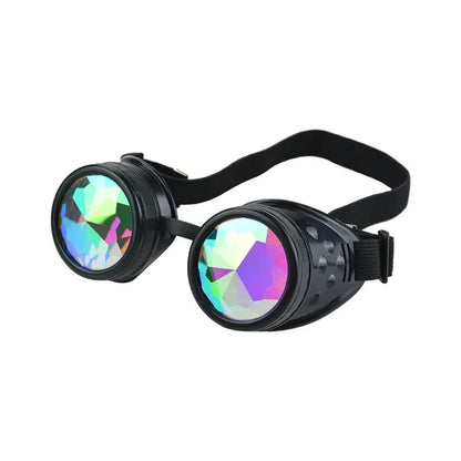 Retro Steampunk Kaleidoscope Goggles - Vintage Cyberpunk Party Glasses