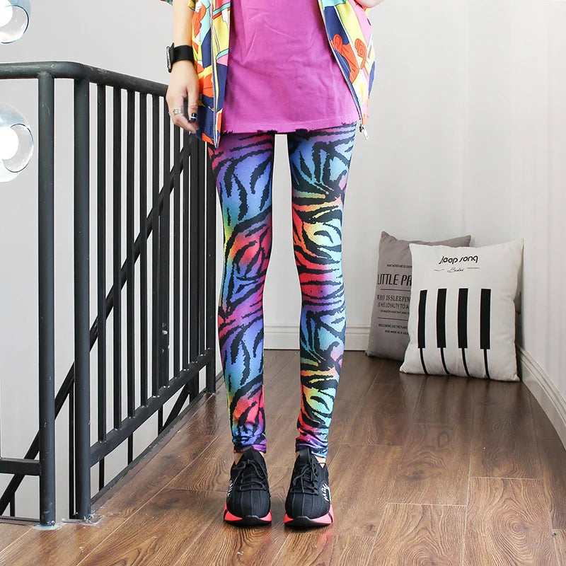 Casual and Colorful Leg Warmer Leggings