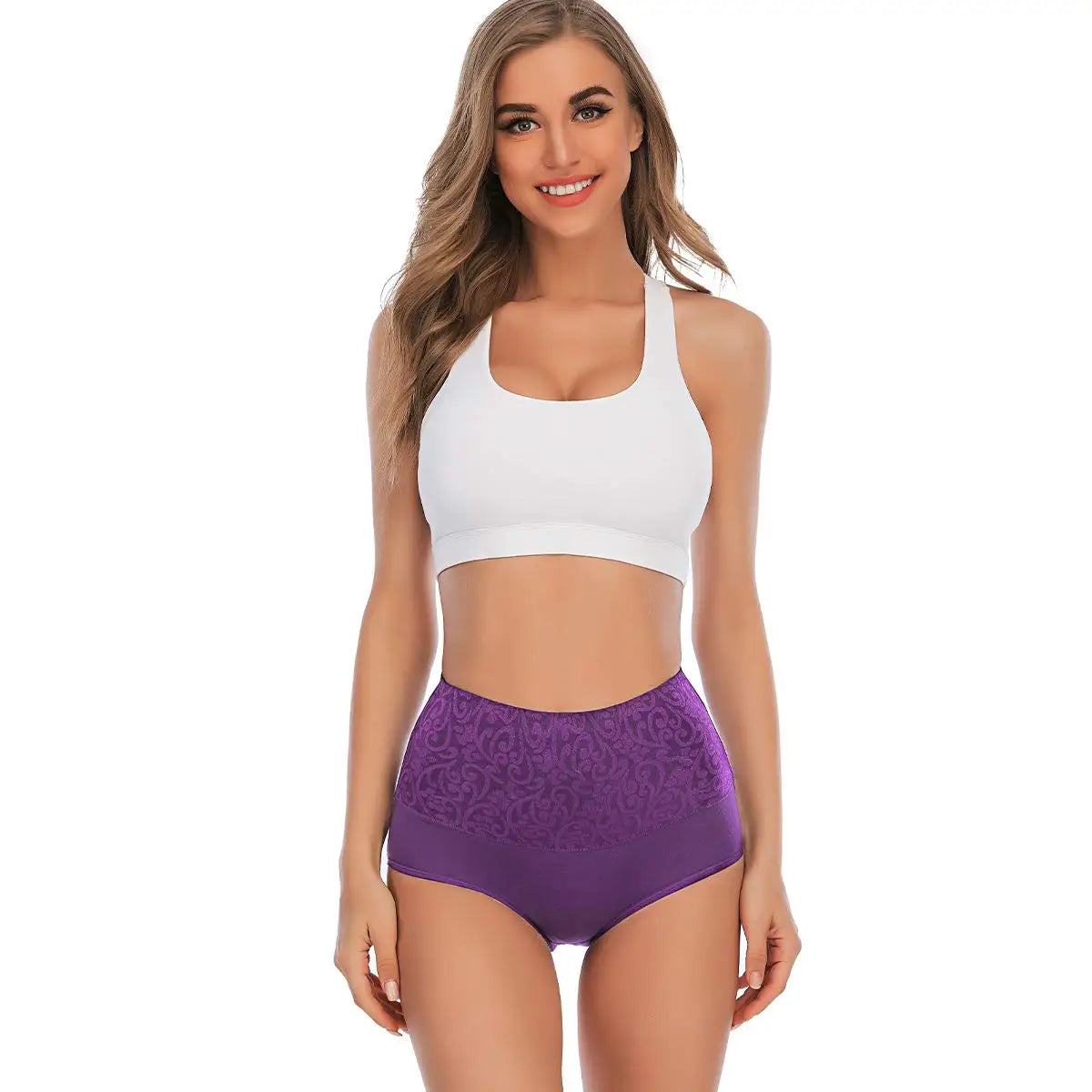 High-Waist Tummy Control Cotton Briefs 3-Pack
