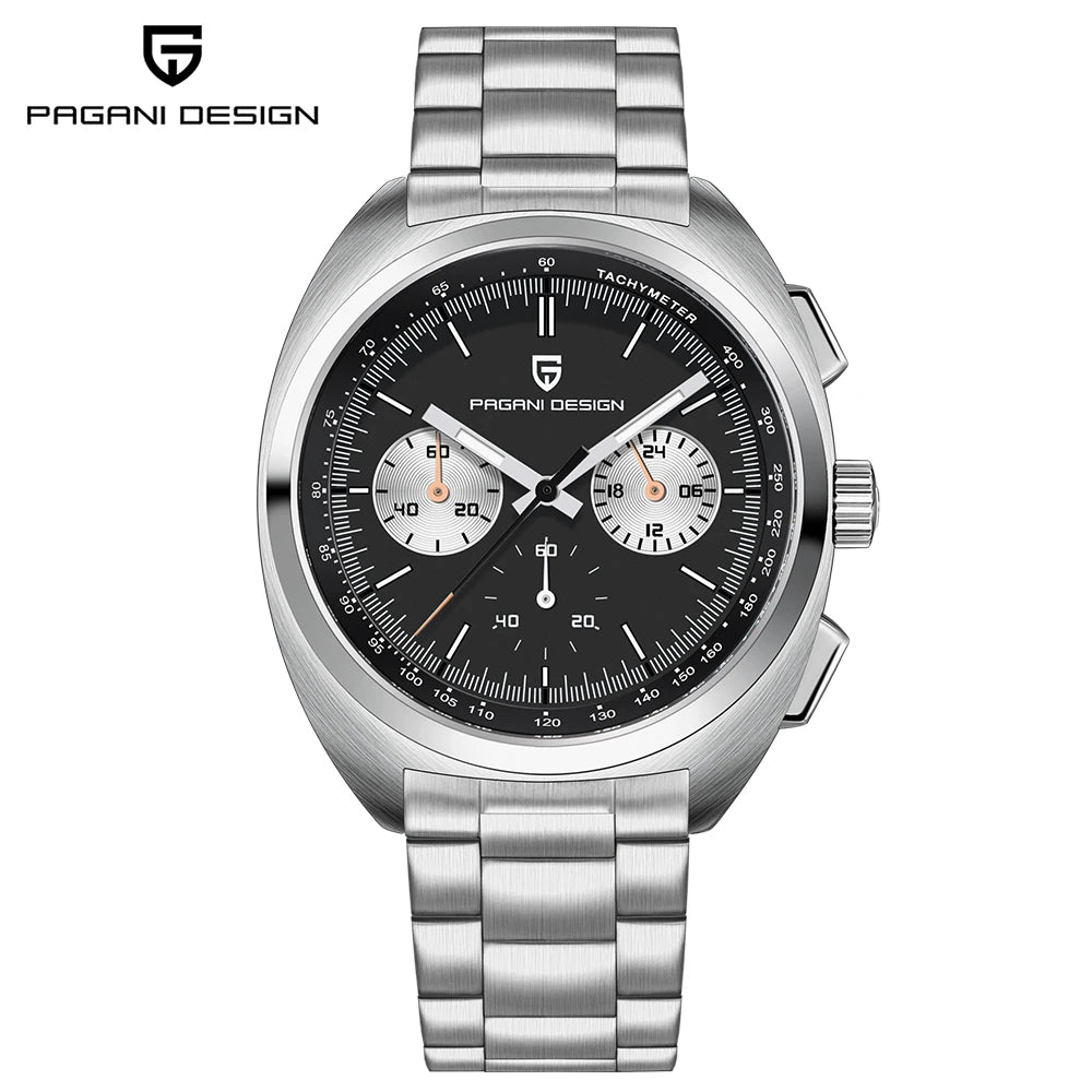 Pagani Design Men's Luxury Quartz Chronograph Watch – Retro Dial Clock