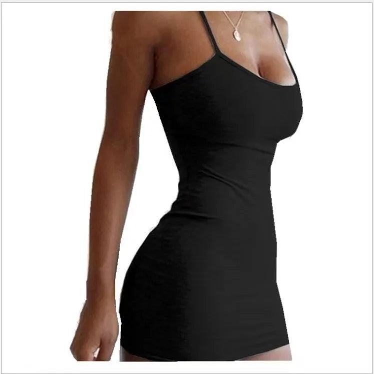 Women's Spaghetti Strap Mini Bodycon Sundress