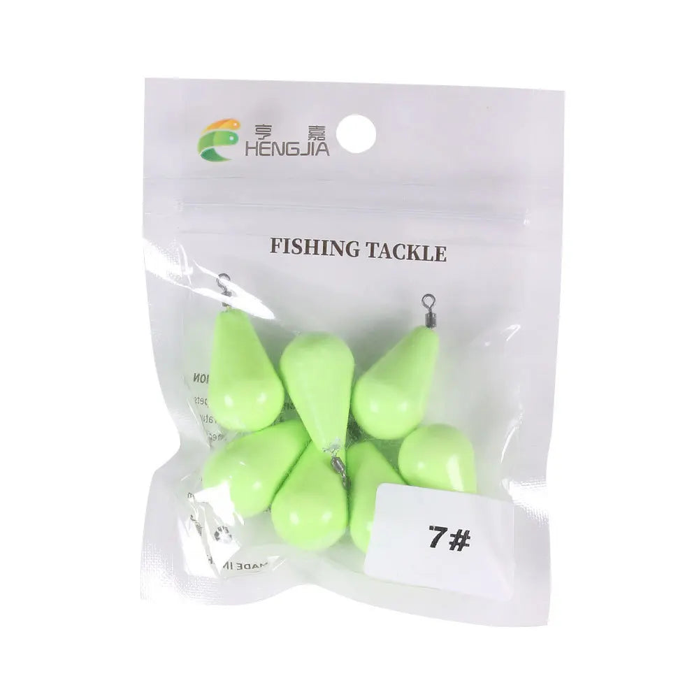 Luminous Olive-Shaped Water Drop Fishing Sinkers (12g-150g)