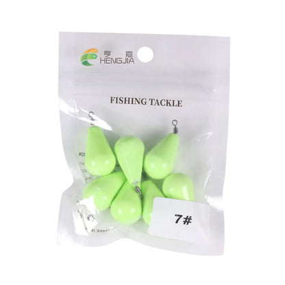 Luminous Olive-Shaped Water Drop Fishing Sinkers (12g-150g)