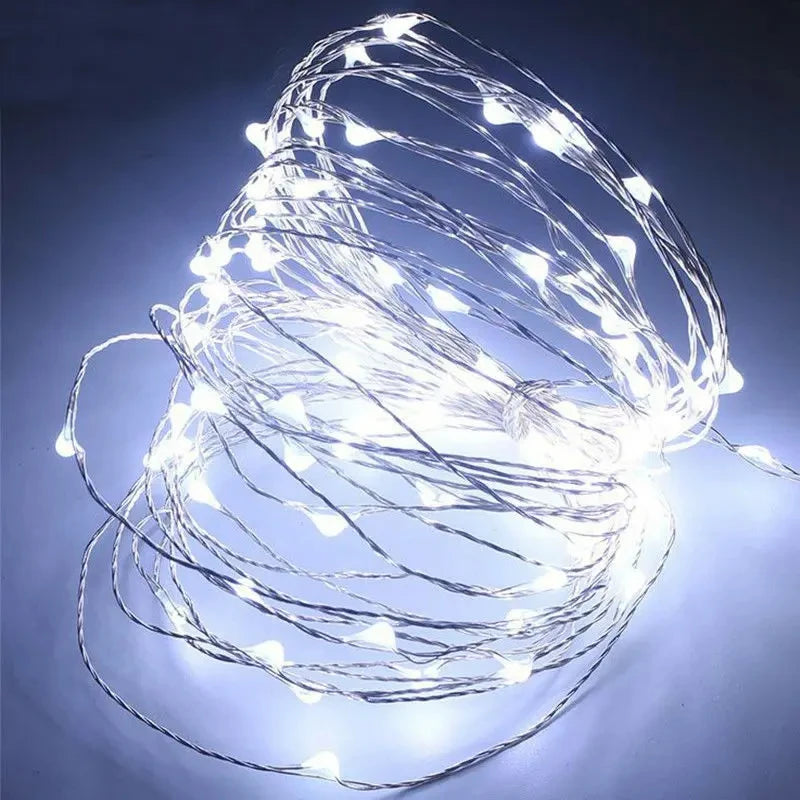 LED Copper Wire Battery-Powered Fairy String Lights