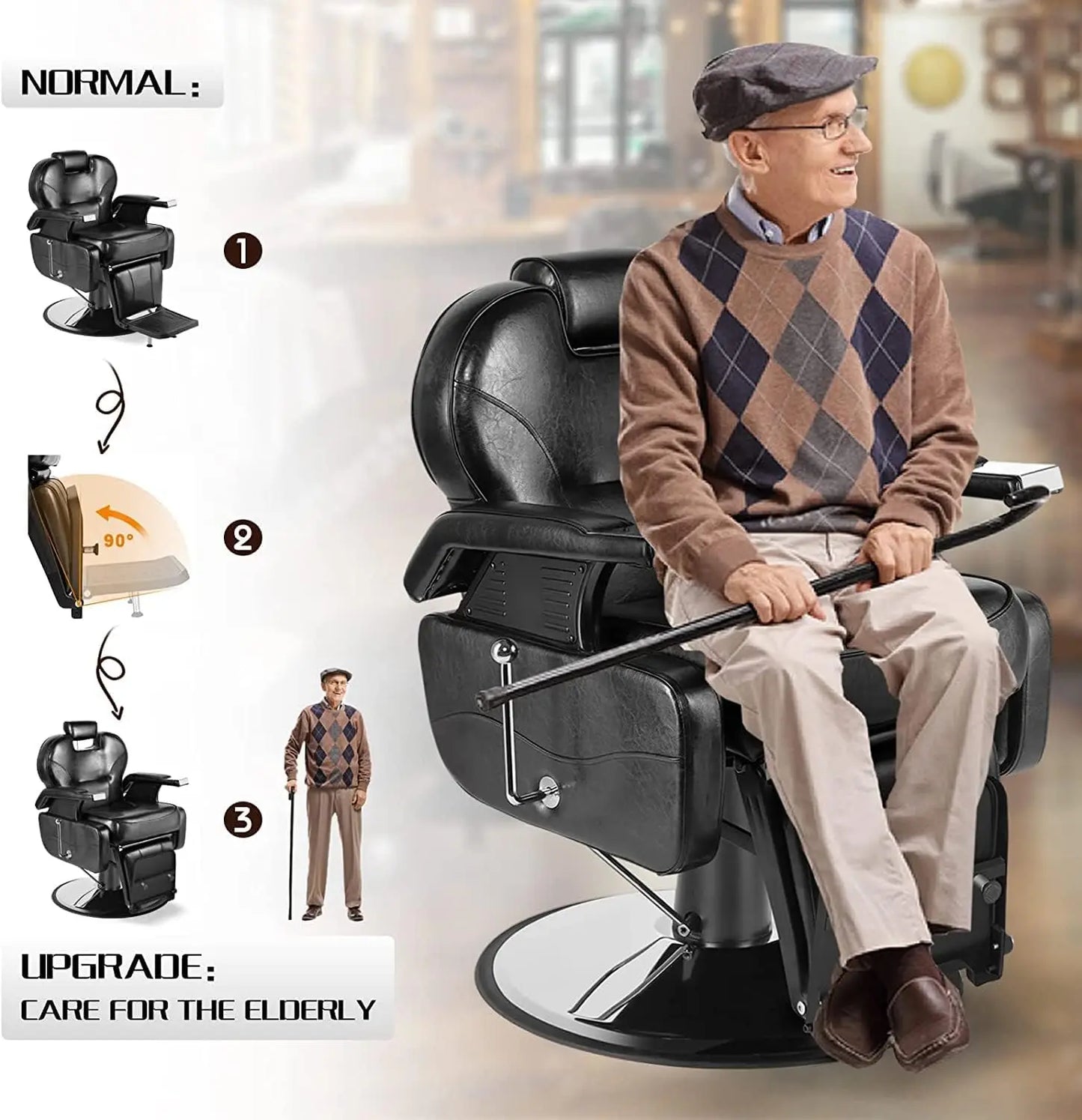 All Purpose Hydraulic Recline Barber Chair