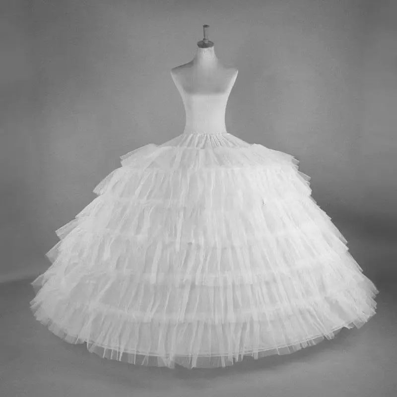 Full White Hoop Petticoat Underskirt Slip for Wedding & Quinceañera Gowns