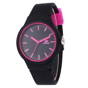 Fashion Simple Scale Quartz Watch with Silicone Band