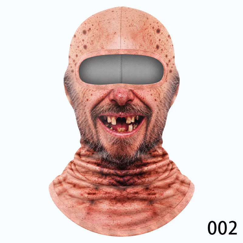 Funny Realistic Old Man Balaclava Thermal Ski Mask