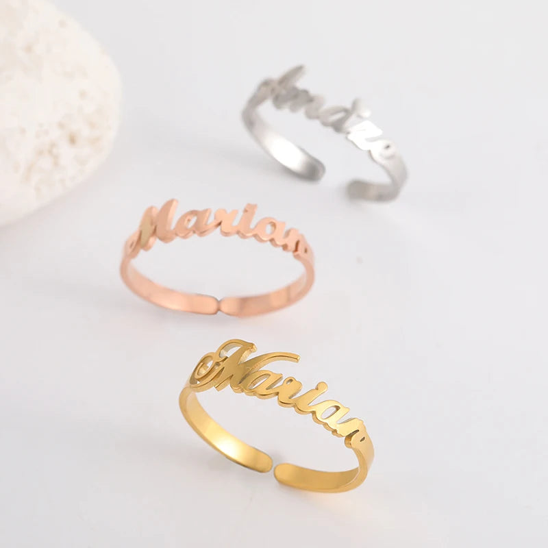 Double First Name Finger Ring