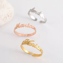 Double First Name Finger Ring