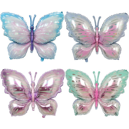 Large Butterfly Aluminum Foil Balloon - Party Decor & Photo Prop