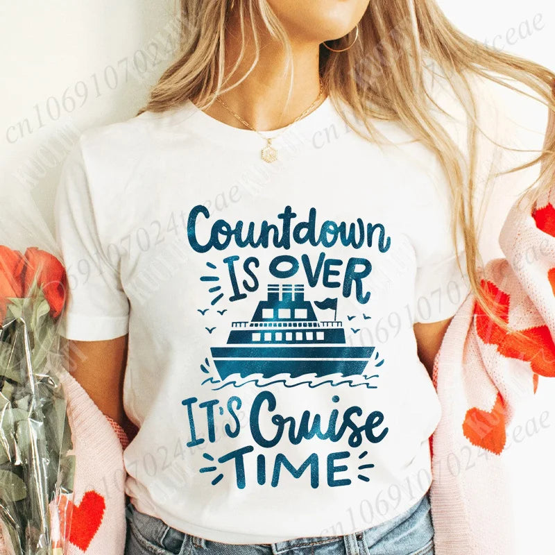 "Countdown Is Over It's Cruise Time" Women's T-Shirt - Family Matching Vacation Tee