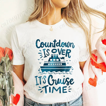 "Countdown Is Over It's Cruise Time" Women's T-Shirt - Family Matching Vacation Tee