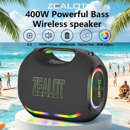 Zealot ZE21 400W Portable Waterproof Bluetooth Party Speaker