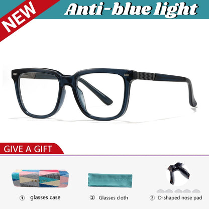 VICKY Retro Geometric Square Design Anti-blue Light Reading Glasses