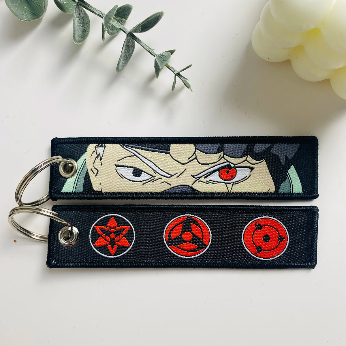 Anime Character Embroidered Key Tag