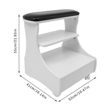 Pedicure Stool Foot Rest with Wheels