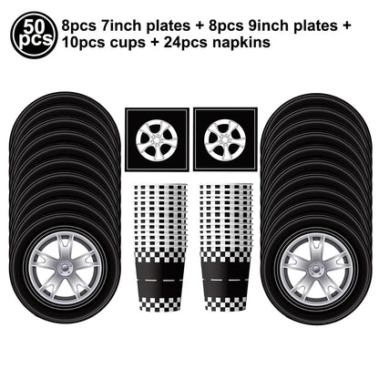 Racing Birthday Decorations Tableclothb