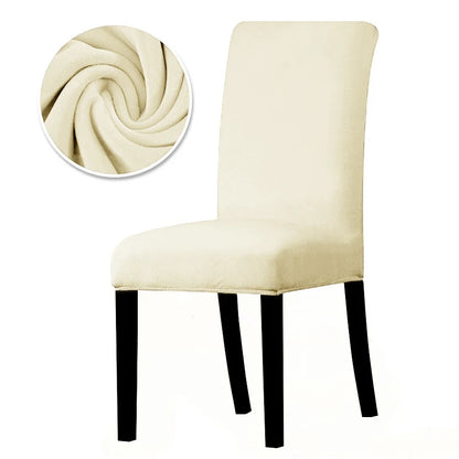 Luxurious Soft Velvet Stretch Chair Covers – Universal Slipcover Protector for Dining Room, Hotel & Office