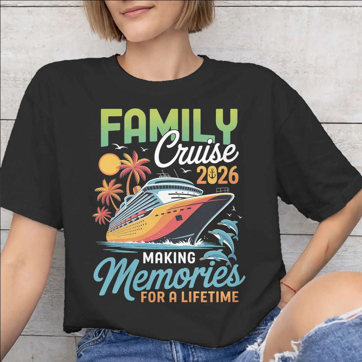 Summer Family Cruise 2026 Cotton T-Shirt – Matching Memories Vacation Tee