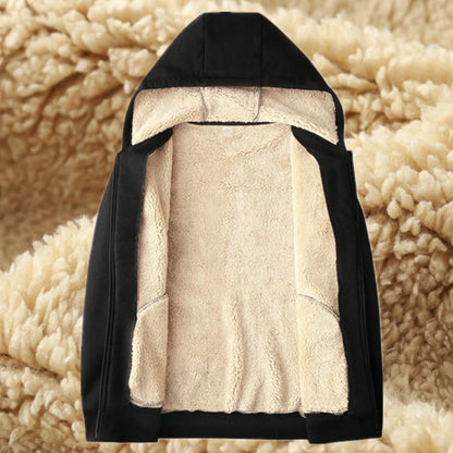 Men's Thermal Sherpa-Lined Zip-Up Fleece Hoodie