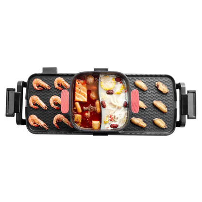 2300W 2-in-1 Electric Smokeless Grill and Hot Pot