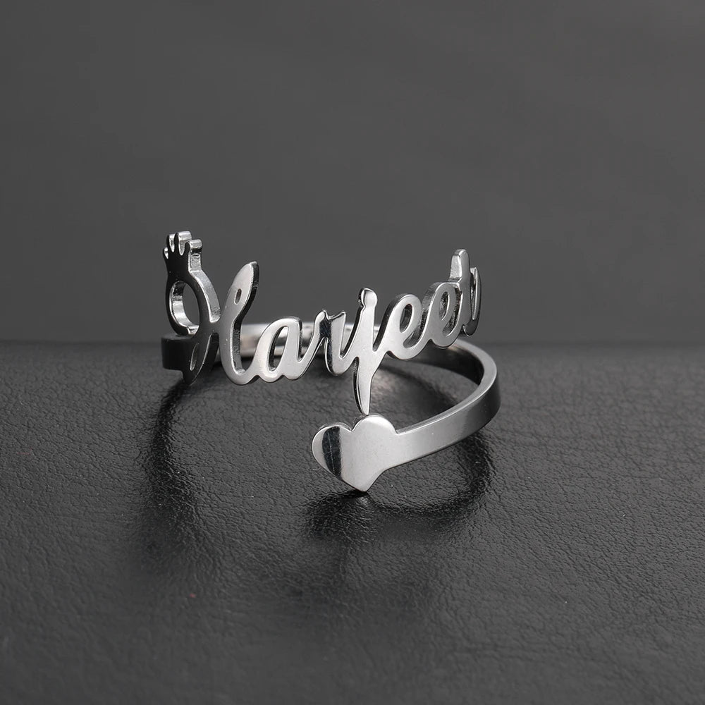 Double First Name Finger Ring