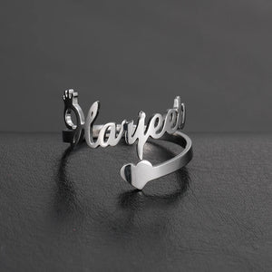Double First Name Finger Ring
