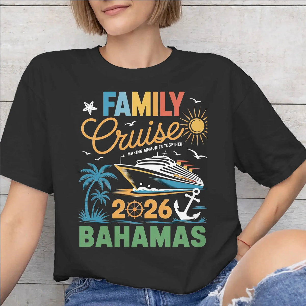 Summer Family Cruise 2026 Cotton T-Shirt – Matching Memories Vacation Tee