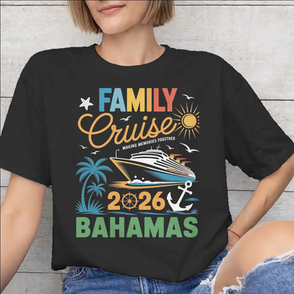 Summer Family Cruise 2026 Cotton T-Shirt – Matching Memories Vacation Tee