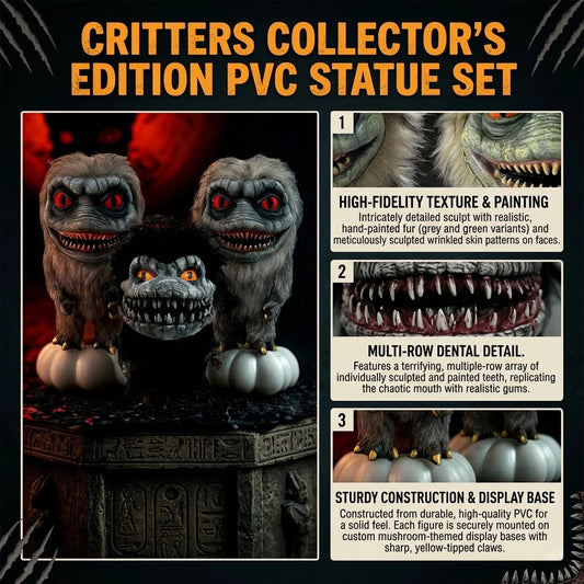 Realistic Movie Critters Monster Doll Figurine