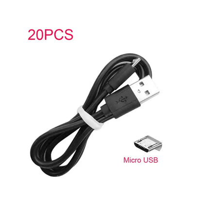 Short Micro USB Fast Charging Data Cable – Bulk Multi-Pack for Android Devices