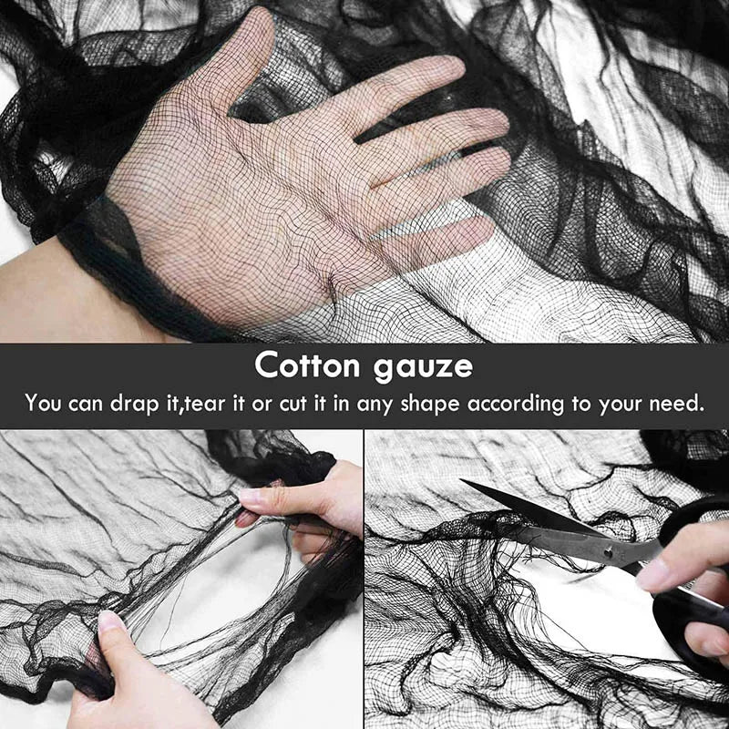 Black Creepy Cloth Halloween Decoration for Haunted Houses & Doorways