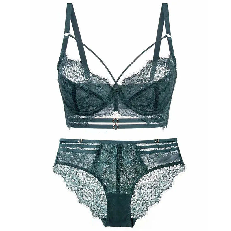 Logirlve Ultra-thin Cup Bra Underwear Set