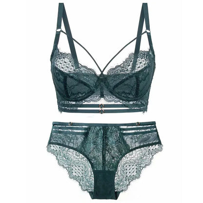 Logirlve Ultra-thin Cup Bra Underwear Set