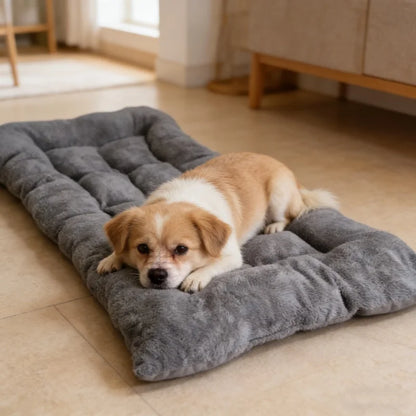 Plush Dog Bed Sofa & Thickened Pet Crate Mat