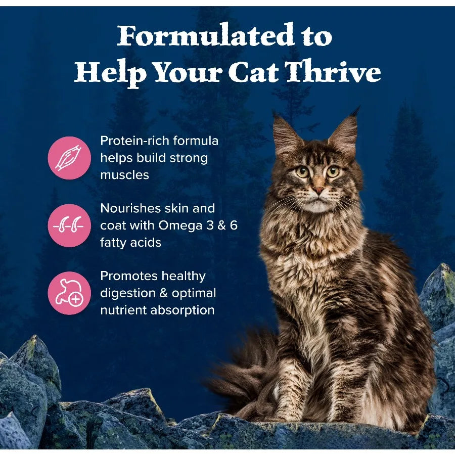 Blue Buffalo Wilderness High Protein Adult Cat Food - Salmon (9.5 lb Bag)