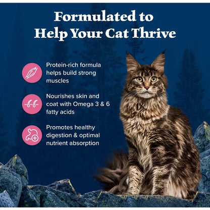 Blue Buffalo Wilderness High Protein Adult Cat Food - Salmon (9.5 lb Bag)