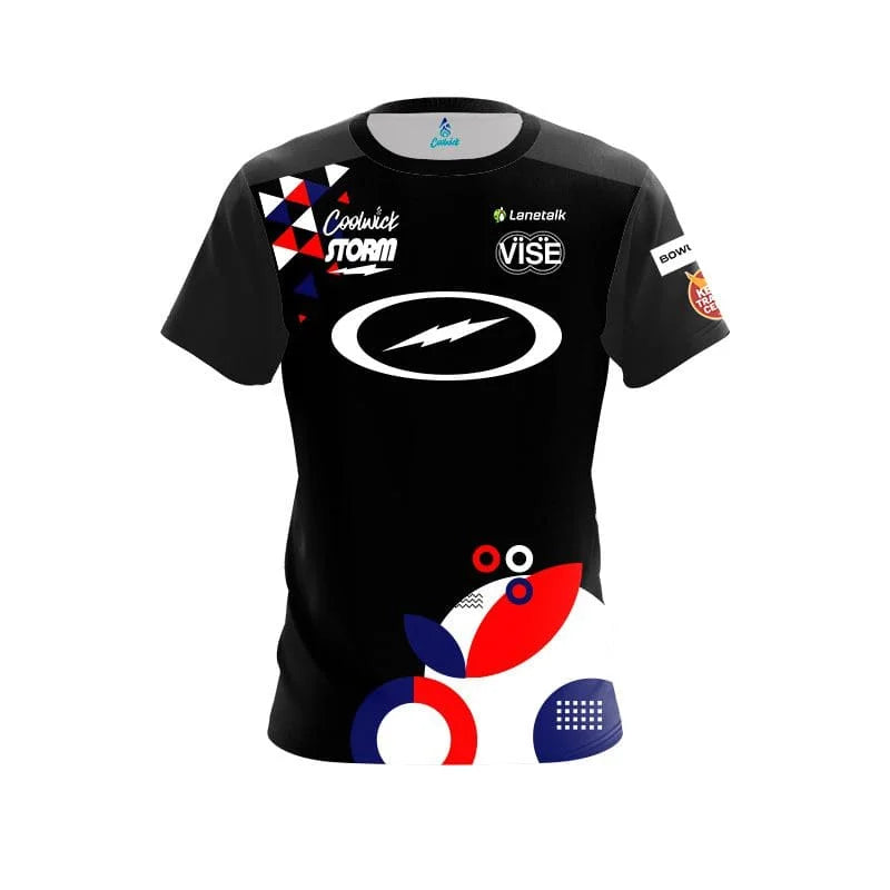 Coolwick Storm Black Lightning Performance Bowling Jersey