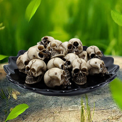 20-Piece Mini Miniature Gothic Skull Sculptures Set