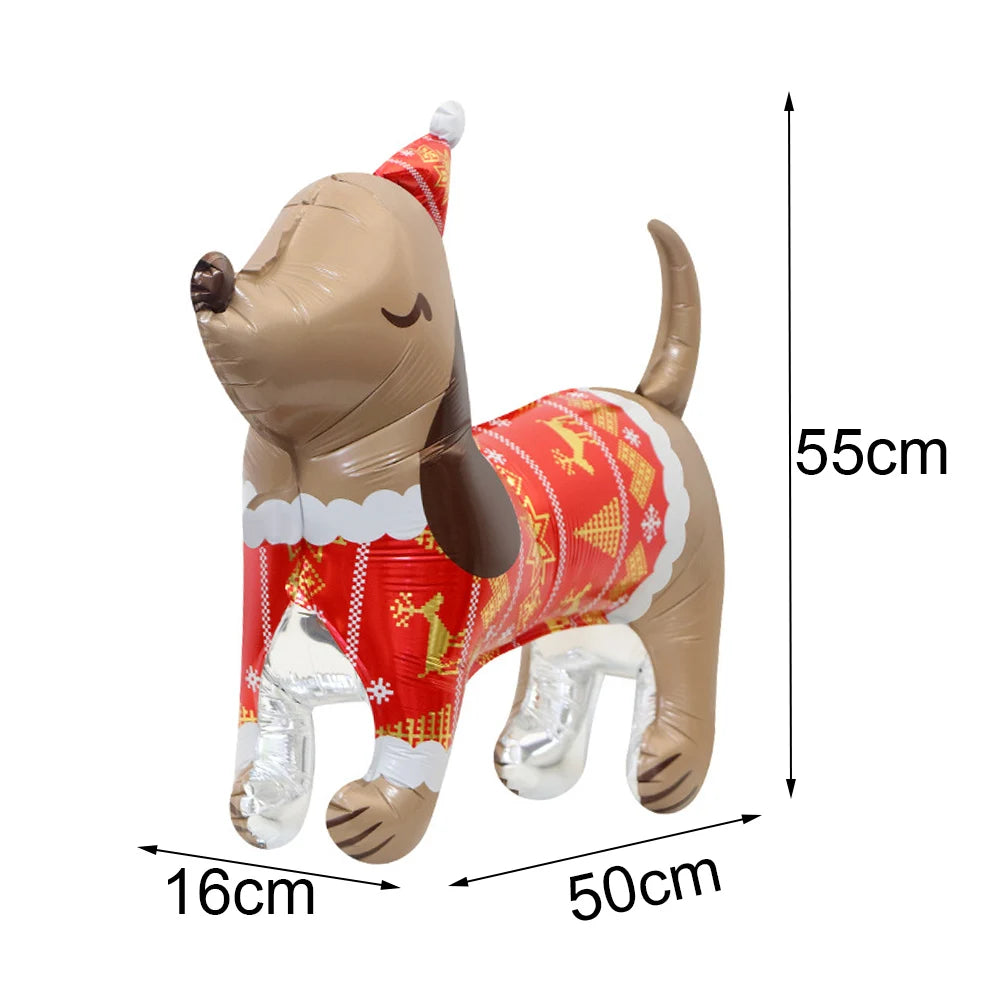 Standing Christmas Foil Balloons, Giant Christmas Tree Santa Snowman Reindeer Rocking Horse Balloons