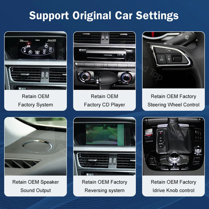 Road Top 8.9" / 12.3" Touchscreen Multimedia Display for Audi A4 S4 (2009–2015) with Wireless CarPlay & Android Auto