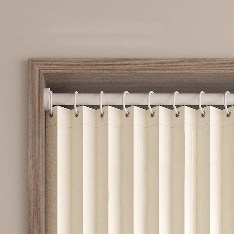 Folding Accordion Pleated Room Divider & Retractable Door Curtain