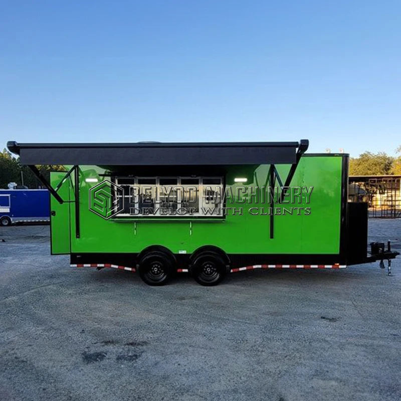 Food Trailer With Cooking Equipment Taco Bbq Mobile Food Cart for Sale Europe