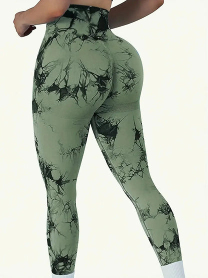 Tie-Dye Seamless Peach Butt High Waist Leggings