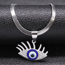 Vintage Crystal Evil Demon Eye Choker Necklace