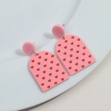 Acrylic Geometric Love Drop Earrings