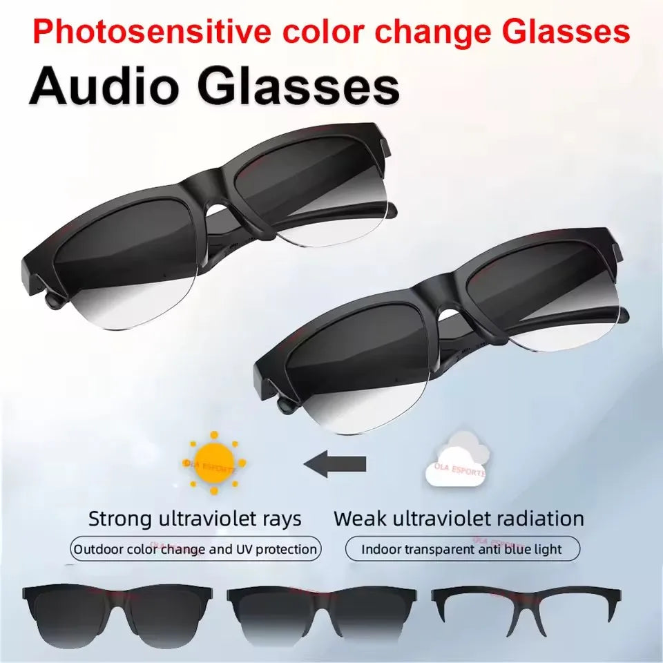 Color-Changing Lens Smart Glasses with Voice Assistant