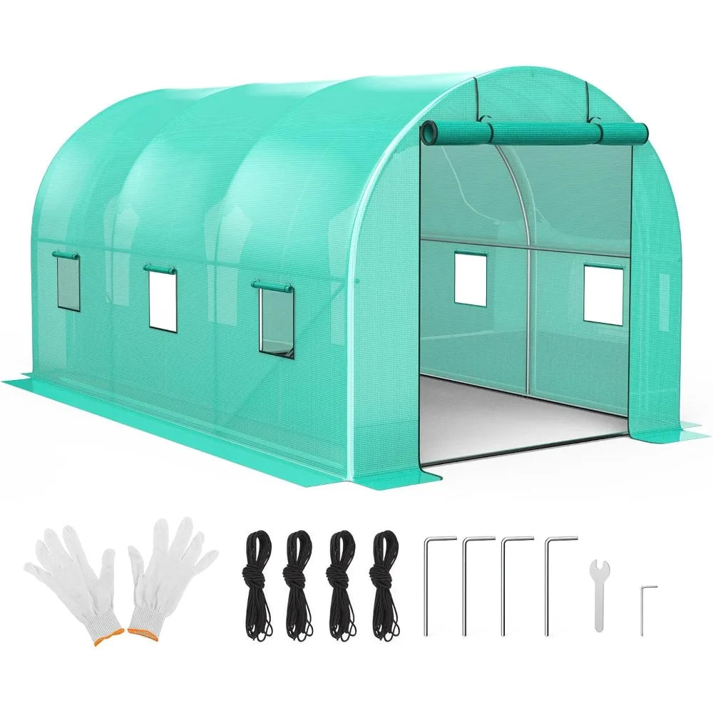 13x8x7 Ft Walk-in Tunnel Greenhouse