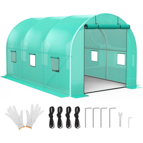 13x8x7 Ft Walk-in Tunnel Greenhouse
